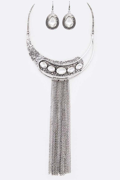 Vintage Inspired Tassel Necklace Set