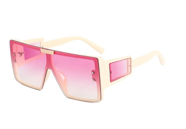 Big Frame Flat Top Square Sunglasses