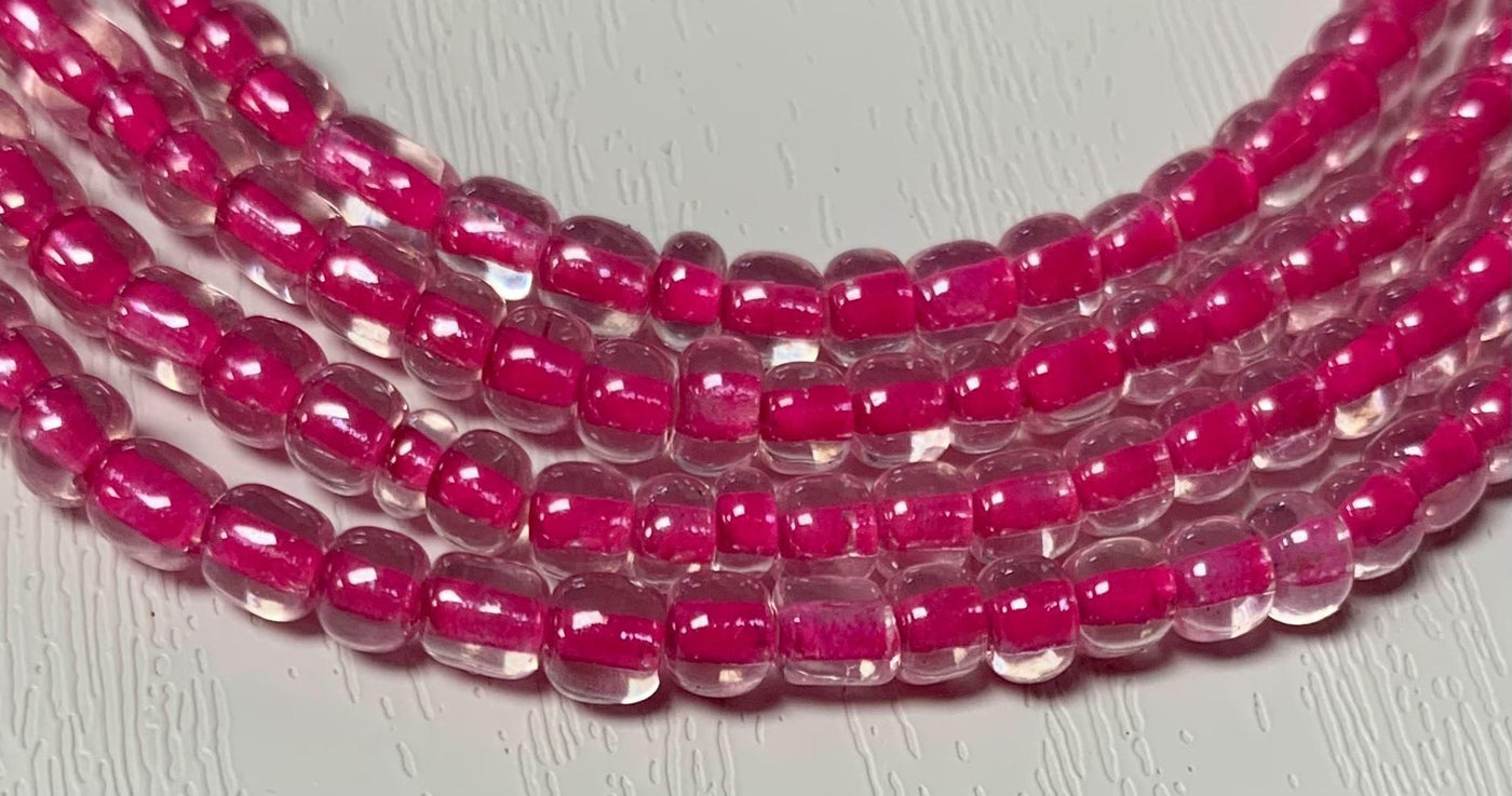 Biva Waist Bead 42" - Pink/Clear