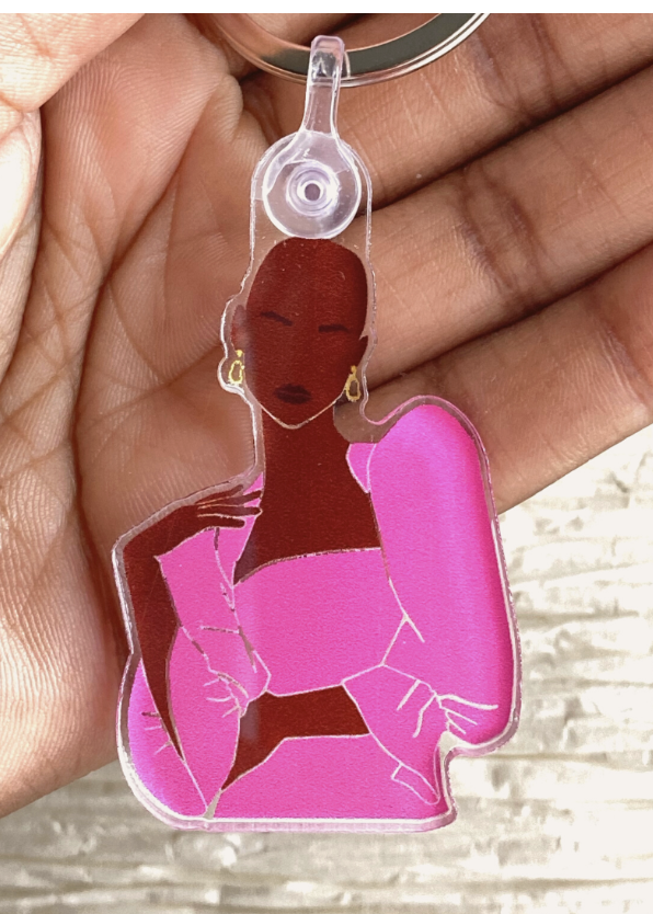 Pink Queen Acrylic Keychain