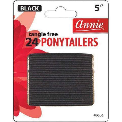 Annie 5" Ponytailer Black - Biva Beauty Boutique