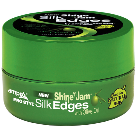Ampro Shine 'n Jam Silk Edges w Olive Oil (2.25 oz)