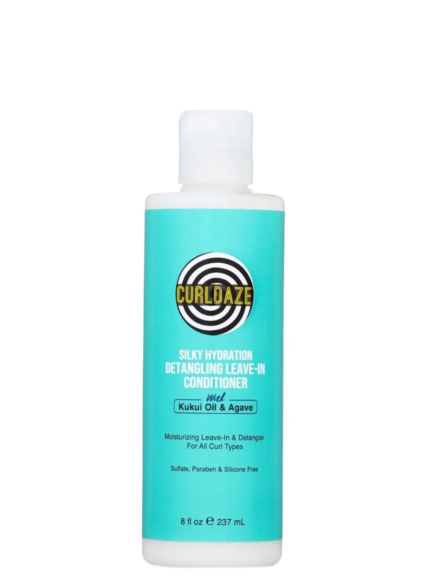 CurlDaze Silky Hydration Detangling Leave-In Conditioner with Kukui Oil and Agave (8 oz)