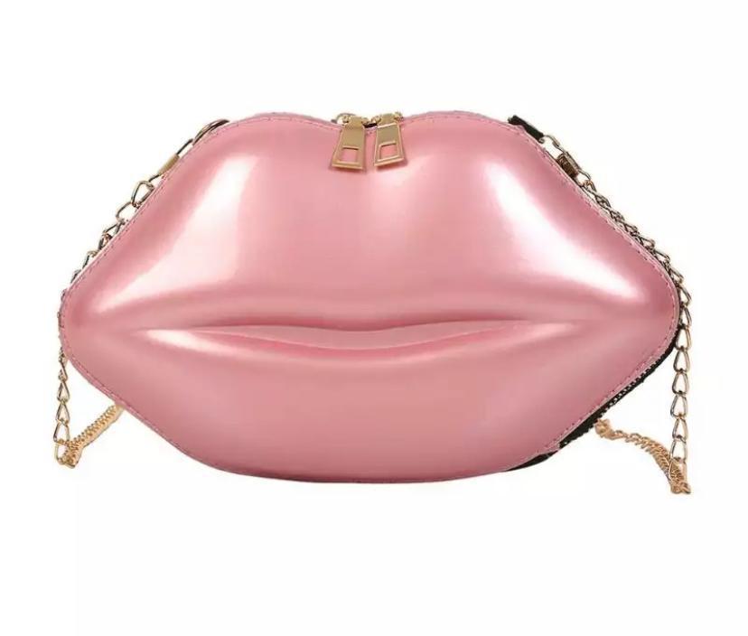 Lip Shape Handbag - Pink