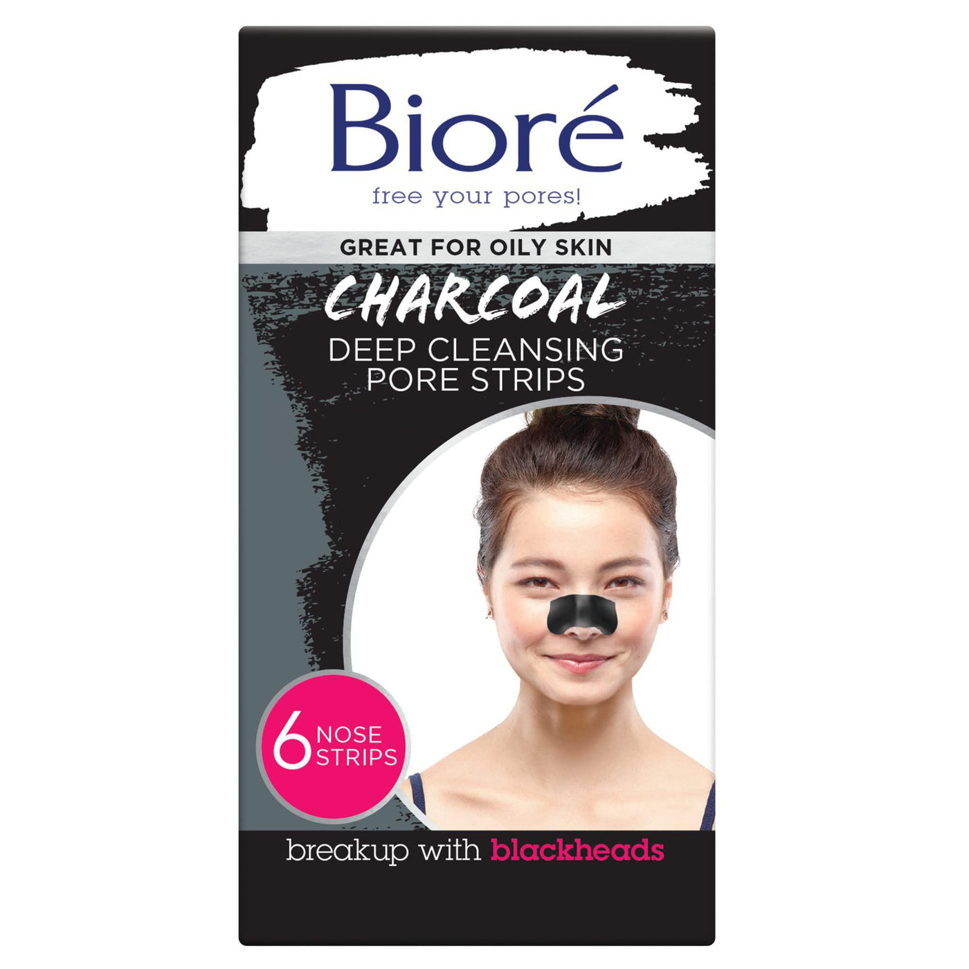 Biore Charcoal Pore Strips 6 count
