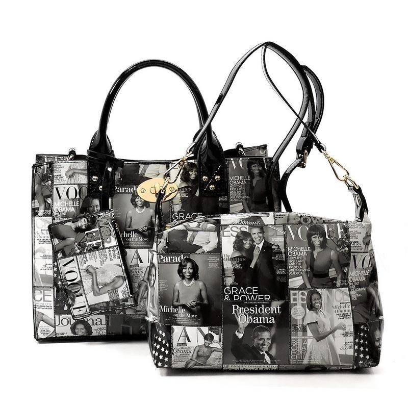 Michelle Obama Black & White 3-in-1 Satchel