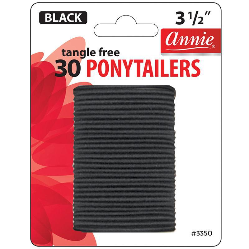 Annie Ponytailers 3.5" 30ct (Black #3350)