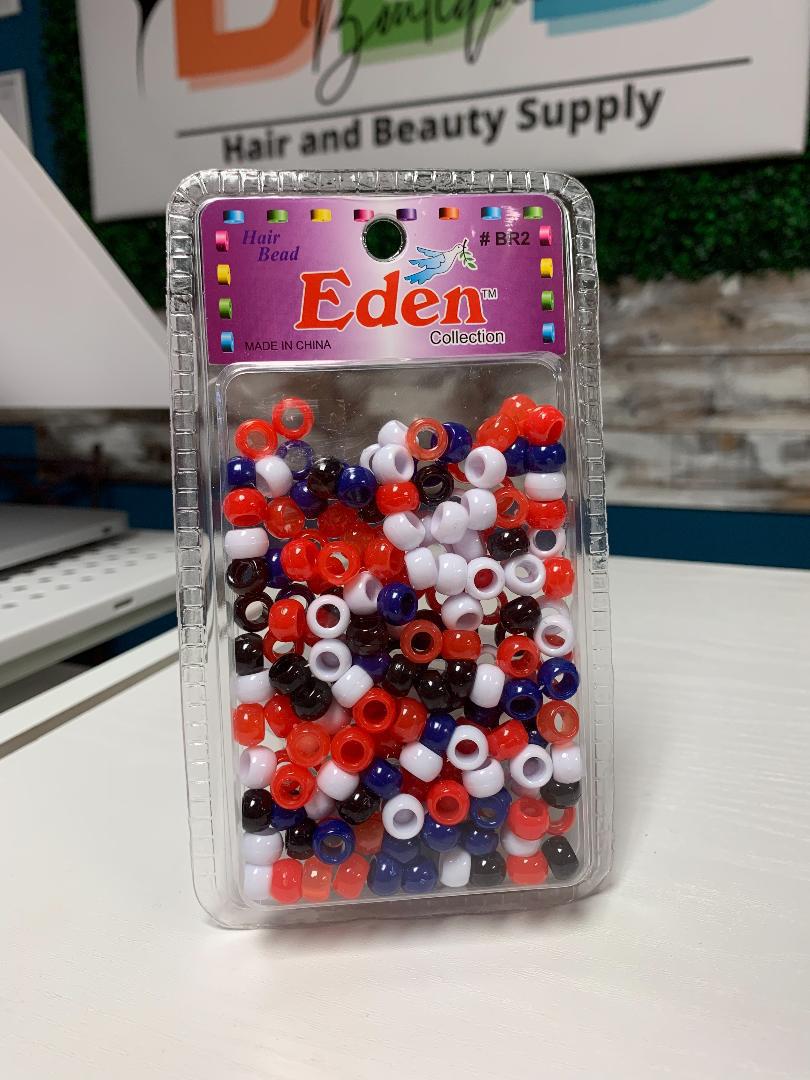 Eden Small Beads #BR2 200 ct - Red/Black/Blue/White