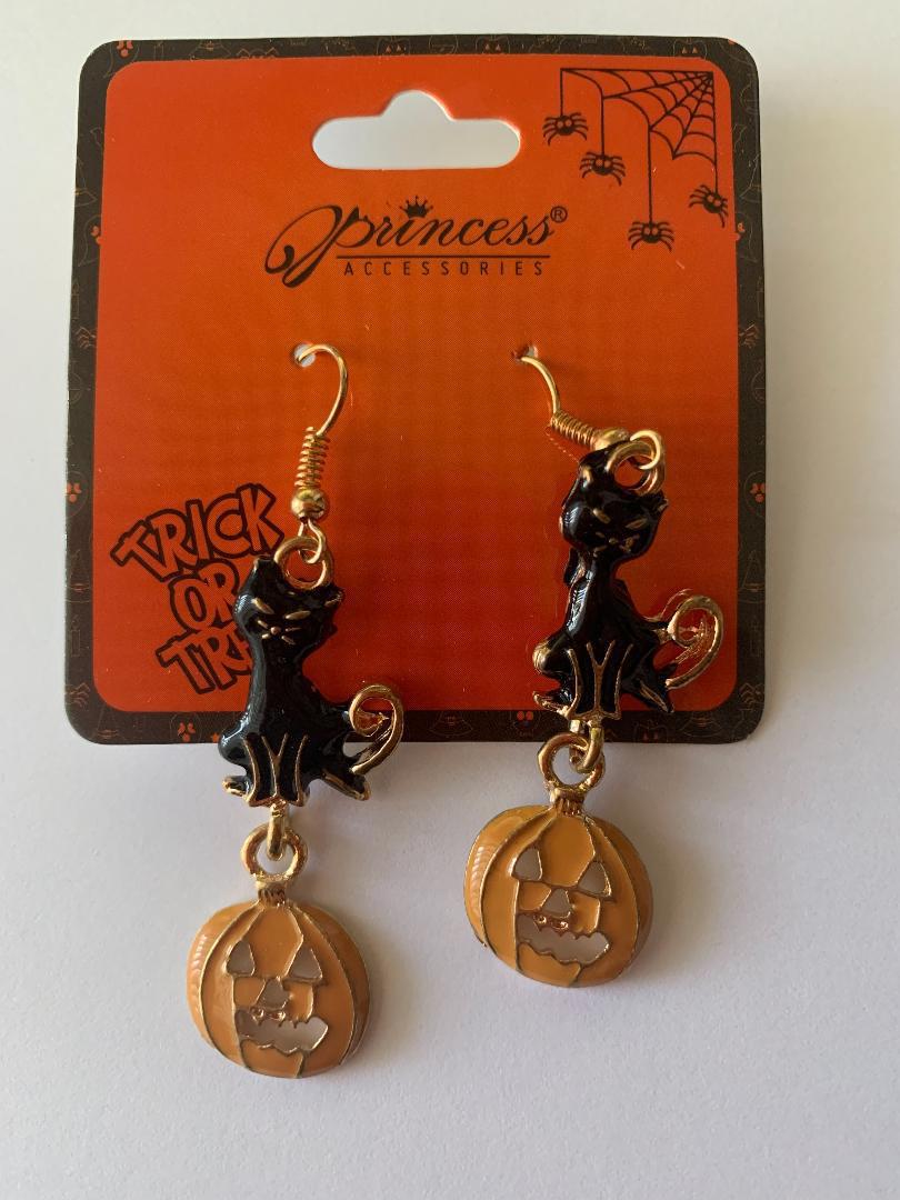 Halloween Black Cat/Bat Earrings