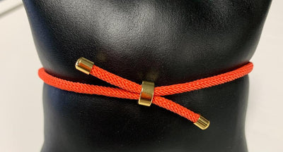 BBB Adjustable Rope Bracelet - Orange