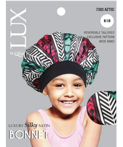 Lux by Qfitt Satin Kids Bonnet - Pattern Design